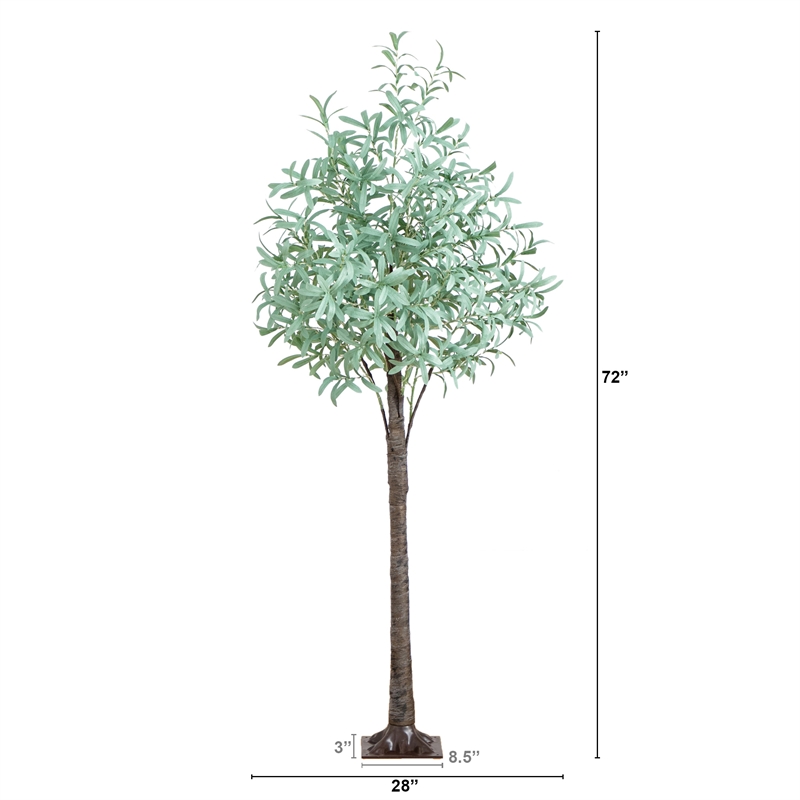 Nearly Natural 6ft Lighted Artificial Olive Tree with 420 Warm White LED Lights
