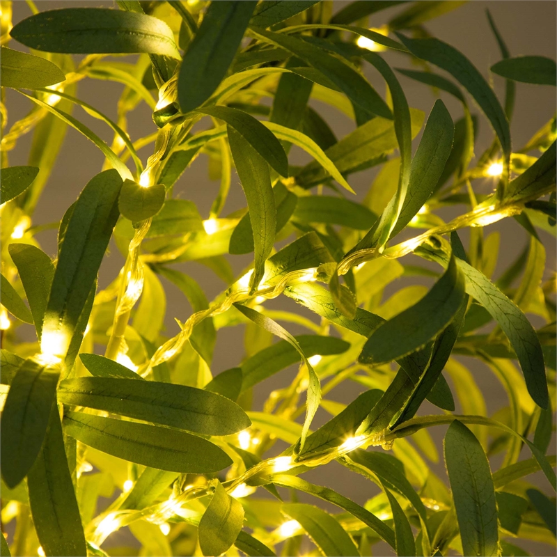 Nearly Natural 6ft Lighted Artificial Olive Tree with 420 Warm White LED Lights