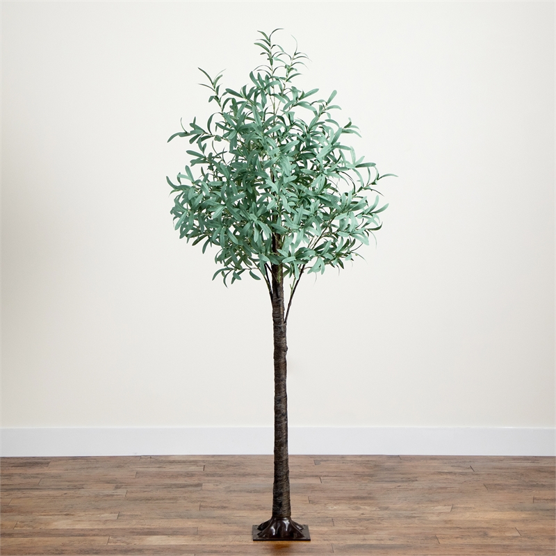 Nearly Natural 6ft Lighted Artificial Olive Tree with 420 Warm White LED Lights