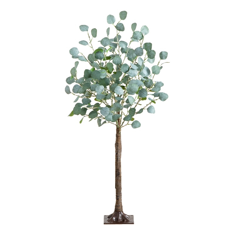 Nearly Natural 4ft Lighted Artificial Eucalyptus Tree w/ 240 Warm White LED