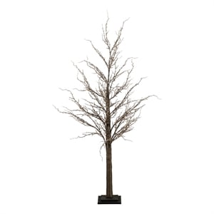 Nearly Natural 5ft Pre-Lit Artificial Twig Tree with 360 Warm White LED Lights