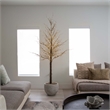 Nearly Natural 6ft Pre-Lit Artificial Twig Tree with 480 Warm White LED Lights