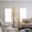 Nearly Natural 6ft Pre-Lit Artificial Twig Tree with 480 Warm White LED Lights