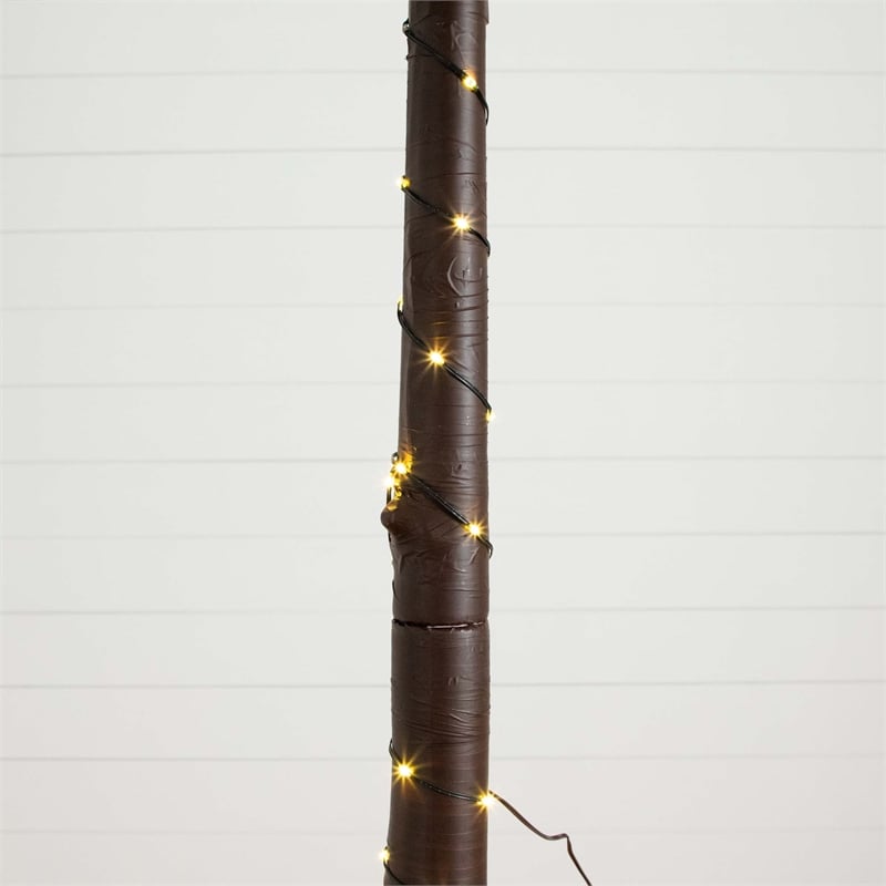 Nearly Natural 6ft UV Resistant Lighted Palm Tree with 206 Warm White LED Lights