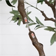 Nearly Natural 8ft Artificial Grand Olive Tree in White Decorative Planter