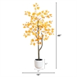 Nearly Natural 4ft Autumn Birch Artificial Fall Tree Decorative Planter