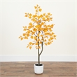 Nearly Natural 4ft Autumn Birch Artificial Fall Tree Decorative Planter