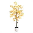 Nearly Natural 4ft Autumn Birch Artificial Fall Tree Decorative Planter