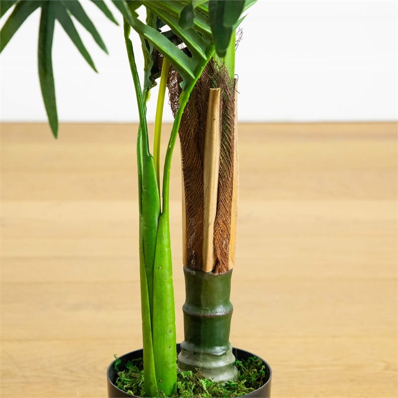 Nearly Natural 3ft UV Resistant Artificial Double Robellini Palm Tree