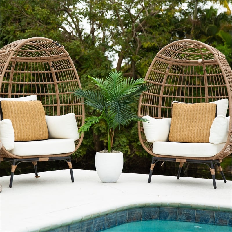 Nearly Natural 3ft UV Resistant Artificial Double Robellini Palm Tree