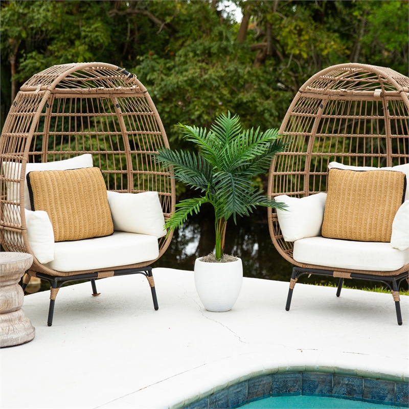 Nearly Natural 3ft UV Resistant Artificial Double Robellini Palm Tree