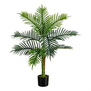 Nearly Natural 3ft UV Resistant Artificial Double Robellini Palm Tree