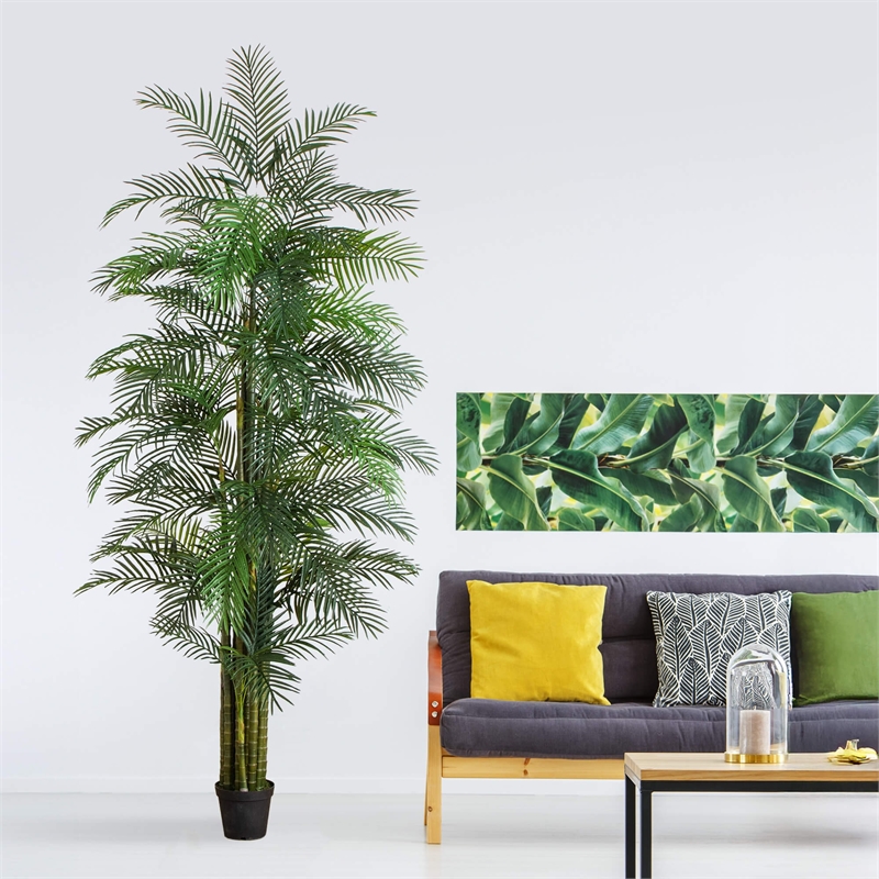 Nearly Natural 11ft UV Resistant Artificial Areca Palm Tree (Indoor/Outdoor)