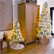 Nearly Natural 7ft Flocked Down Swept Christmas Tree with 300 LED in White