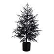 Nearly Natural 4ft Halloween Real Touch Black Norfolk Pine Christmas Tree