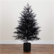 Nearly Natural 5ft Halloween Real Touch Black Norfolk Pine Christmas Tree