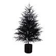 Nearly Natural 5ft Halloween Real Touch Black Norfolk Pine Christmas Tree