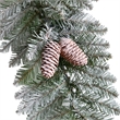 Nearly Natural 3ft Holiday Christmas Geometric Diamond Frosted Wreath w/Pinecone