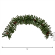 Nearly Natural 6ft Mixed Alaskan Pines Christmas Garland 50 Warm White LED Light