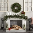 Nearly Natural 6ft Mixed Alaskan Pines Christmas Garland 50 Warm White LED Light