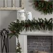 Nearly Natural 6ft Mixed Alaskan Pines Christmas Garland 50 Warm White LED Light