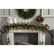 Nearly Natural 6ft Mixed Alaskan Pines Christmas Garland 50 Warm White LED Light