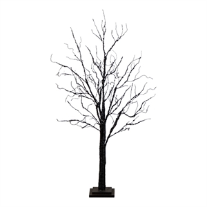 Nearly Natural 4ft Pre-Lit Halloween Black Twig Tree w/ 180 LED