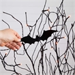 Nearly Natural 4ft Pre-Lit Halloween Black Twig Tree w/ Bats & 50 Orange LED