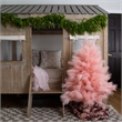 Nearly Natural 4ft Artificial Pink Pampas Grass Christmas Tree in Pink