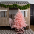 Nearly Natural 4ft Artificial Pink Pampas Grass Christmas Tree in Pink
