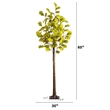 Nearly Natural 5ft Pre-Lit Green Autumn Oak Fall Tree w/ 200 Warm White LED