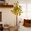 Nearly Natural 5ft Pre-Lit Green Autumn Oak Fall Tree w/ 200 Warm White LED