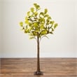 Nearly Natural 6ft Pre-Lit Green Autumn Oak Fall Tree w/ 250 Warm White LED