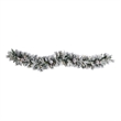 Nearly Natural 6ft Flocked Christmas Garland w/ Pine Cones & 35 Warm White LED