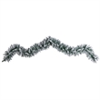 Nearly Natural 9ft Flocked Artificial Christmas Garland w/50 Warm White LED