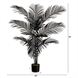 Nearly Natural 4ft Artificial Halloween Black Paradise Palm Tree in Black