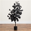 Nearly Natural 4ft Artificial Halloween Black Oak Tree in Black