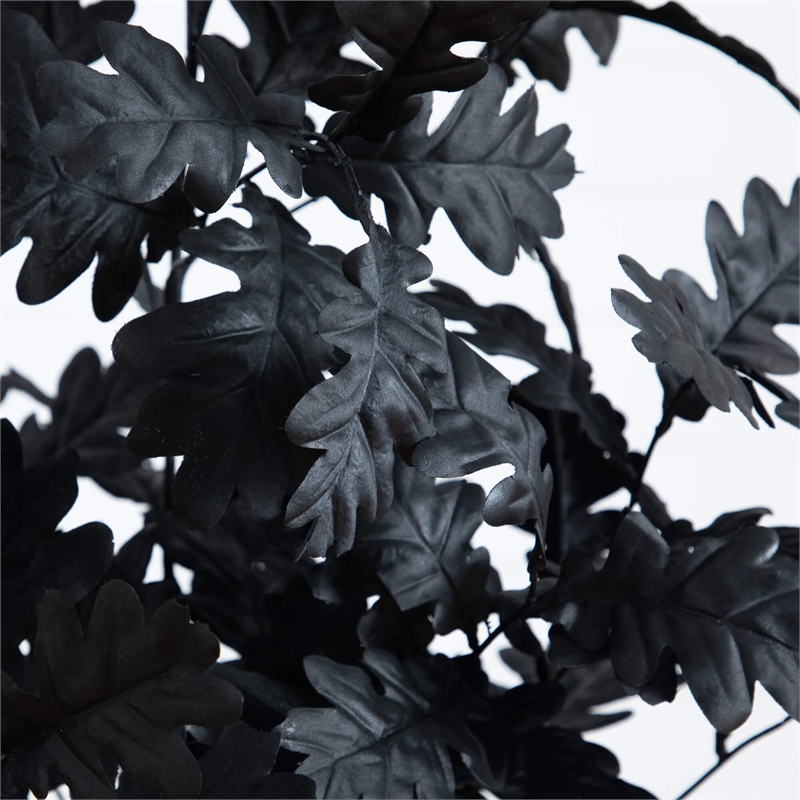 Nearly Natural 5ft Artificial Halloween Black Oak Tree in Black