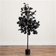 Nearly Natural 5ft Artificial Halloween Black Oak Tree in Black