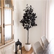 Nearly Natural 6ft Artificial Halloween Black Oak Tree in Black