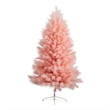 Nearly Natural 6ft Artificial Pink Pampas Grass Christmas Tree in Pink