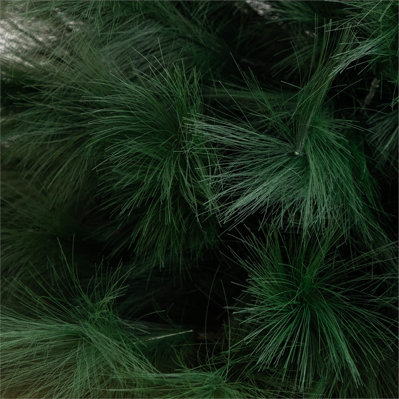 Nearly Natural 4ft Artificial Green Pampas Grass Green Christmas Tree