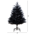 Nearly Natural 4ft Artificial Halloween Black Pampas Grass Christmas Tree