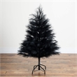 Nearly Natural 4ft Artificial Halloween Black Pampas Grass Christmas Tree