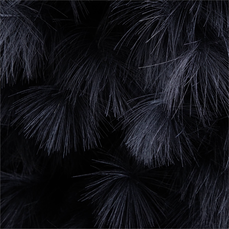 Nearly Natural 6ft Artificial Halloween Black Pampas Grass Christmas Tree