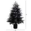 Nearly Natural 6ft Halloween Real Touch Black Norfolk Pine Christmas Tree