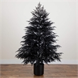 Nearly Natural 6ft Halloween Real Touch Black Norfolk Pine Christmas Tree
