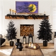 Nearly Natural 6ft Halloween Real Touch Black Norfolk Pine Christmas Tree