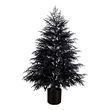 Nearly Natural 6ft Halloween Real Touch Black Norfolk Pine Christmas Tree