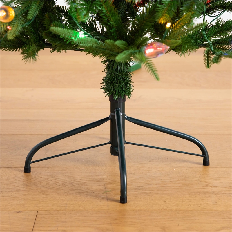Nearly Natural 4ft Pre-Lit Luxembourg Pine Christmas Tree